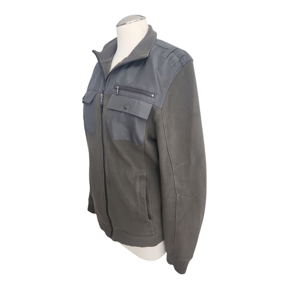 Calvin Klein Olive Green Utility Zip Jacket Size M - Picture 3 of 10